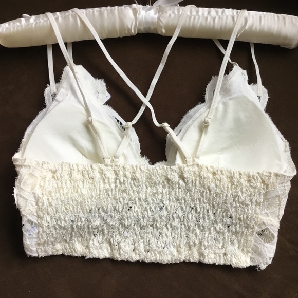 Off White Crochet Lace Bralette - Picture 2 of 3